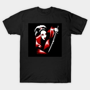 Girl with Katana Sword T-Shirt